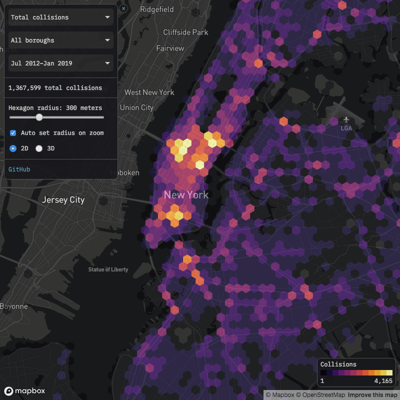 nyc motor vehicle collisions map