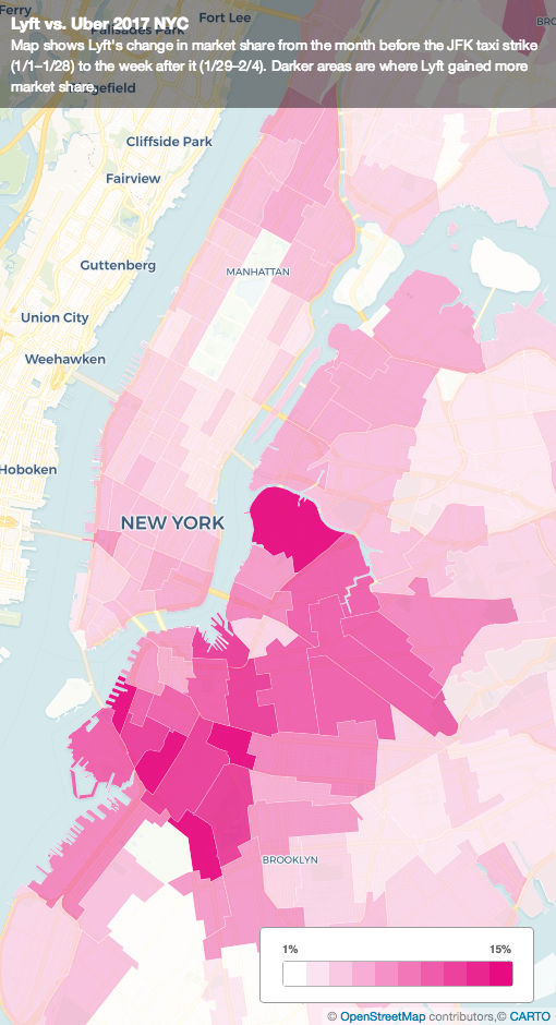 Analyzing 1.1 Billion NYC Taxi and Uber Trips, with a Vengeance 